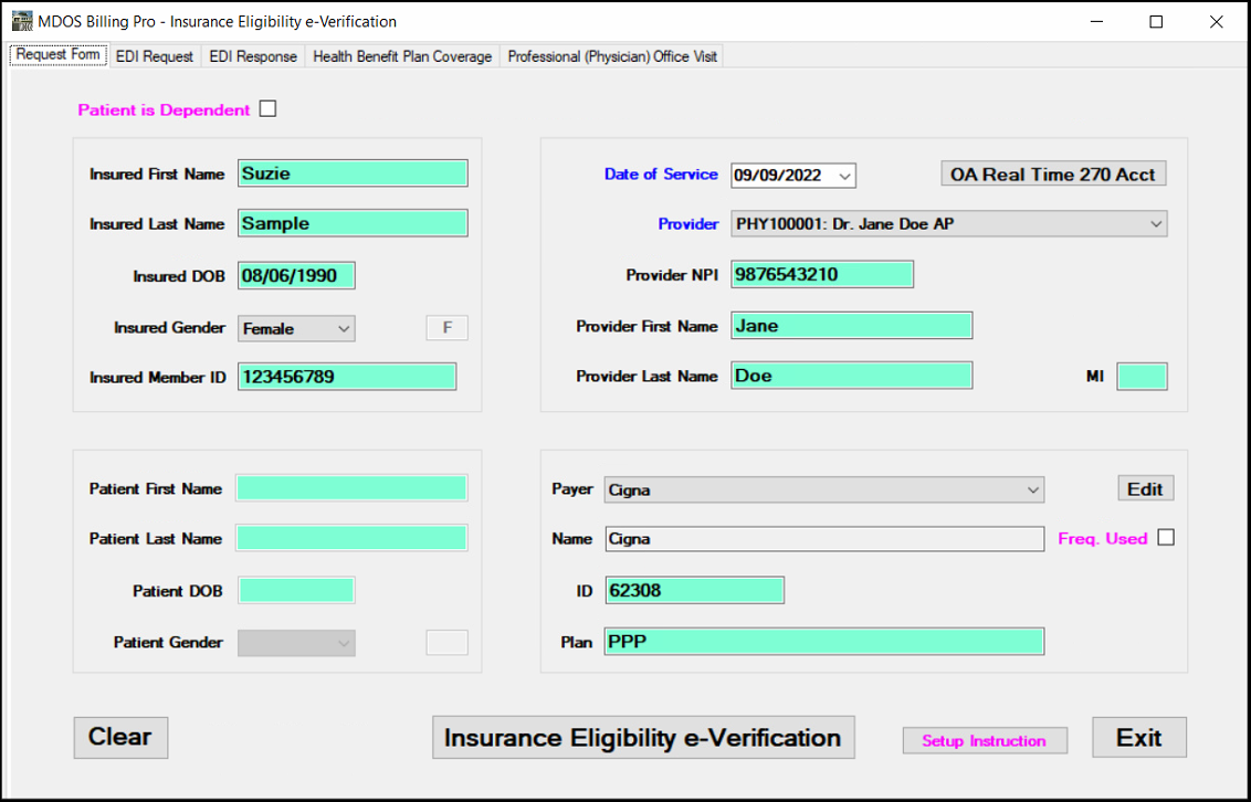 Electronic Real-Time Eligibility Verification